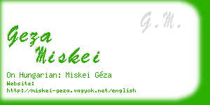 geza miskei business card